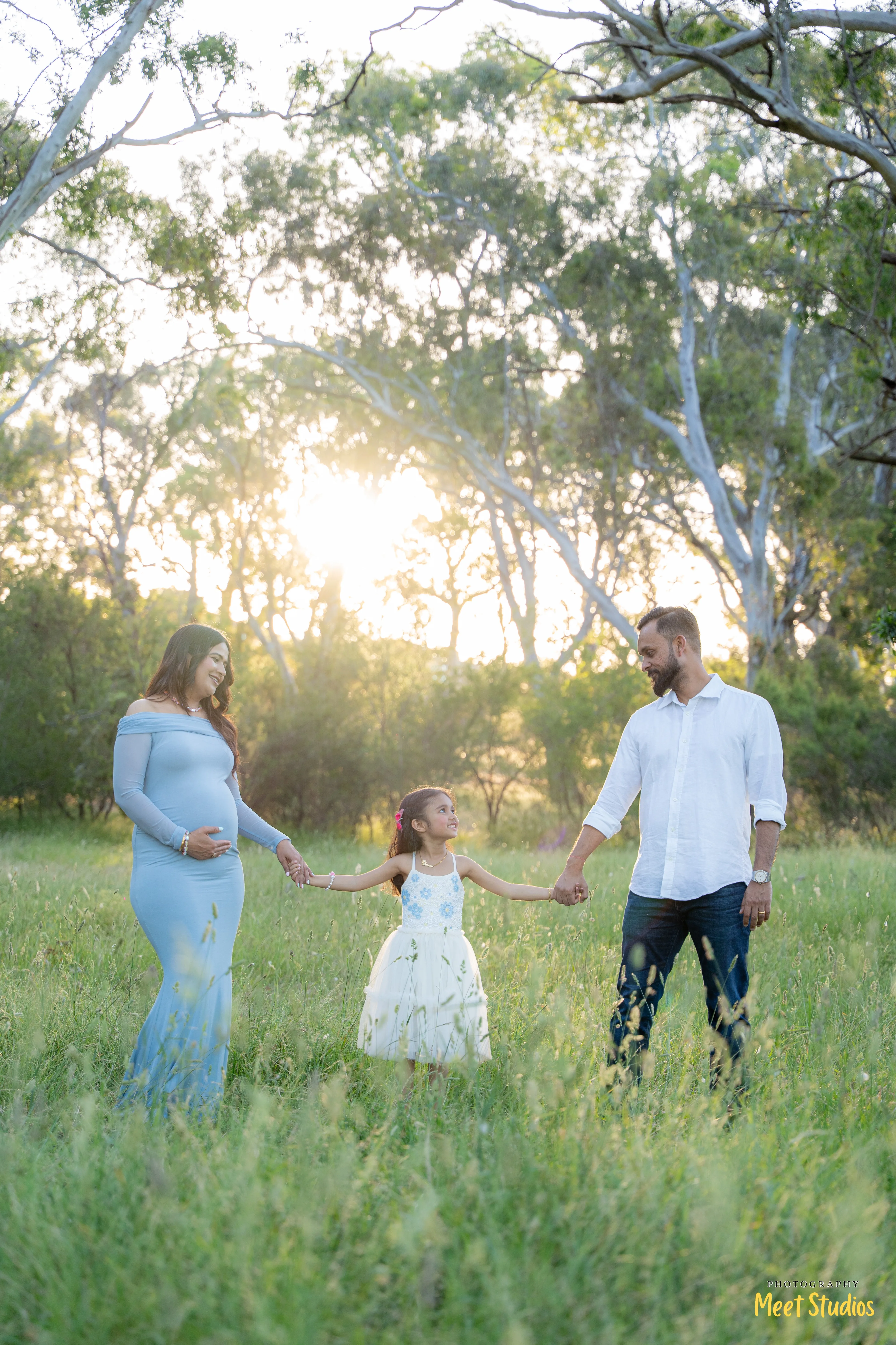 Family photography golden hour Melbourne